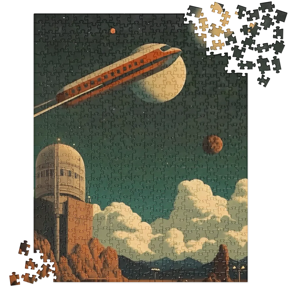 Retro Space Odyssey 
 Jigsaw Puzzle in Tin Box