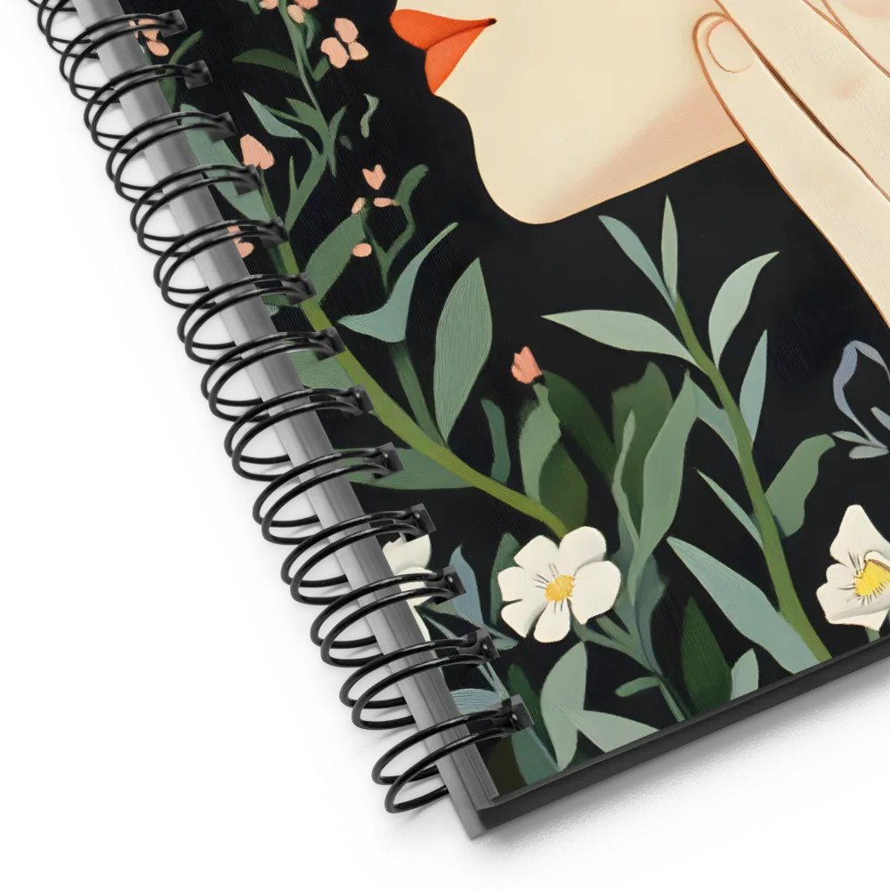 Serene Floral Portrait 
 Spiral Notebook | 140 pages