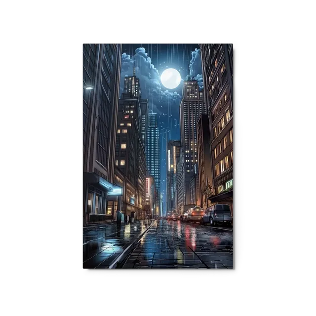 Moonlight City Streets | Art Print