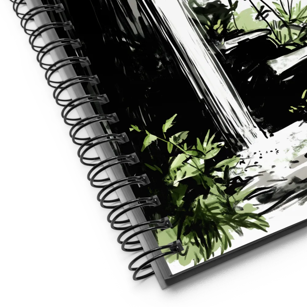 Tranquil Forest Waterfall 
 Spiral Notebook | 140 pages