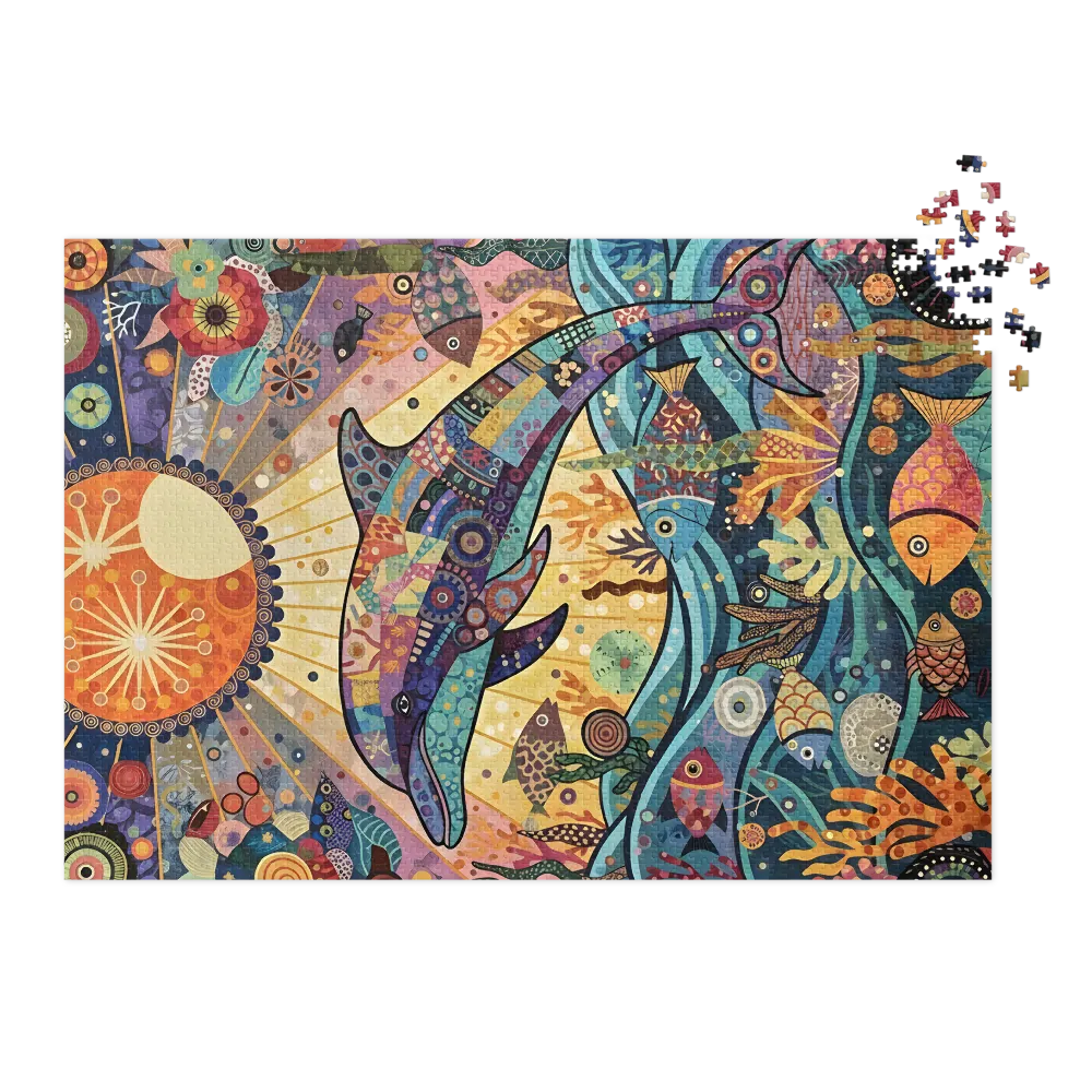 Sunlit Mosaic Dolphin