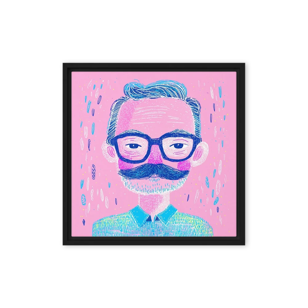 The Blue Mustache | Art Print