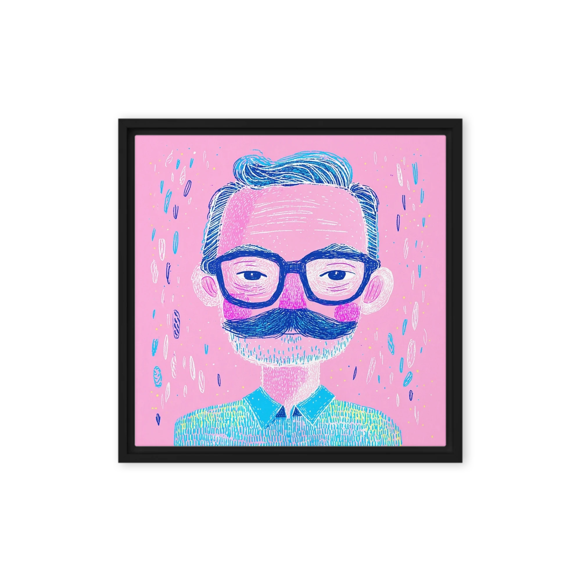 The Blue Mustache | Art Print