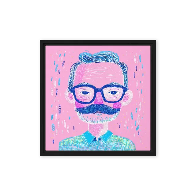 The Blue Mustache | Art Print