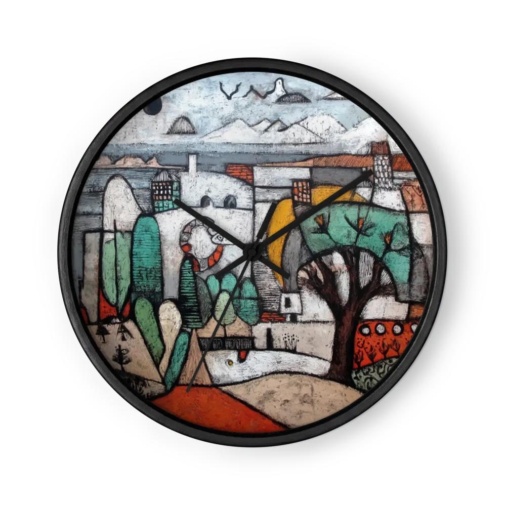 Coastal Village Symphony | Wall Clock