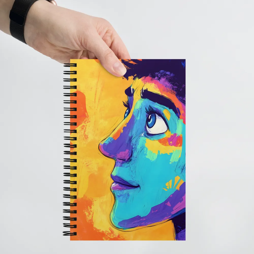 Expressionist Human Profile 
 Spiral Notebook | 140 pages