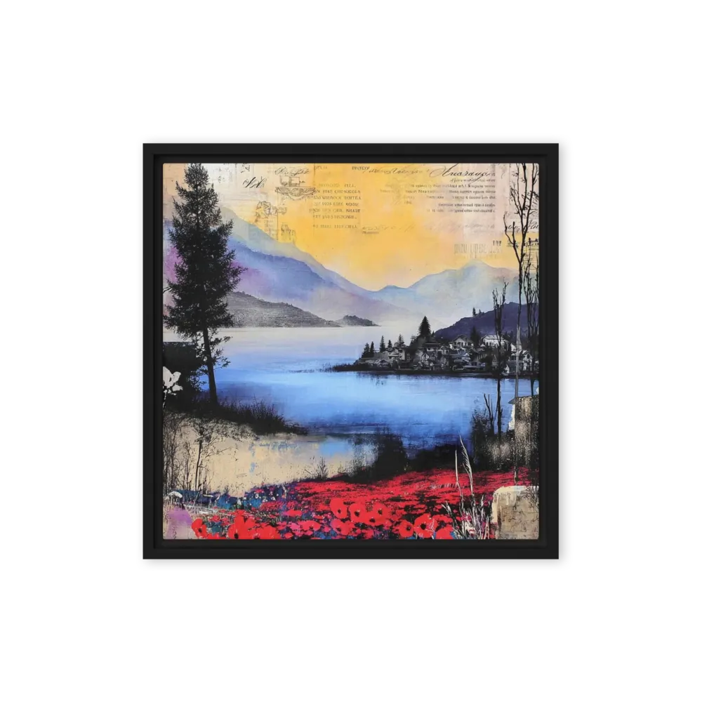 Poppy Field by the Lake | Art Print