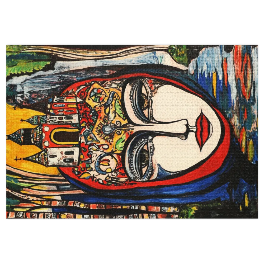 Expressionist Woman with a Castle | Jigsaw Puzzle (252/520 pieces)