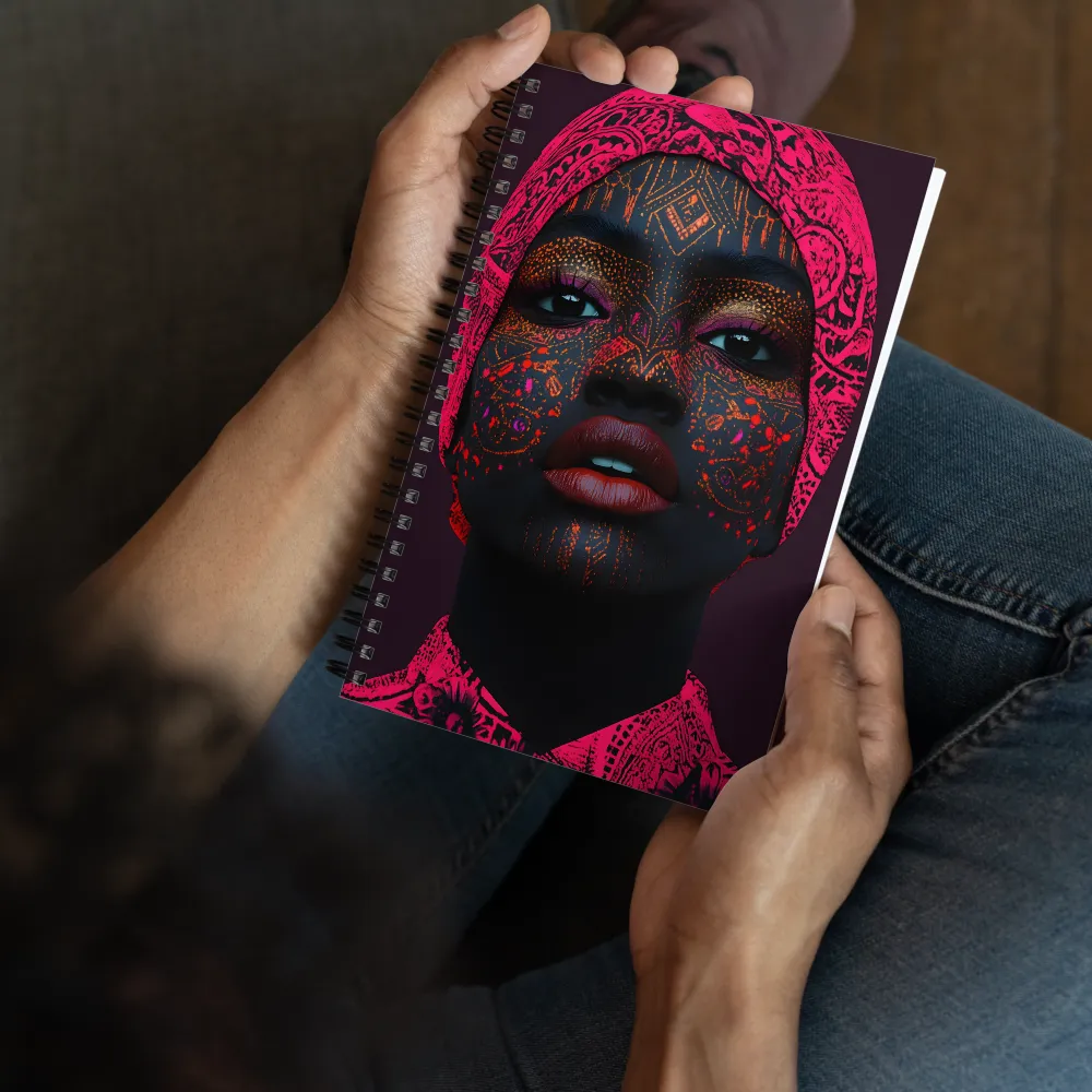 Vibrant Face Art Portrait 
 Spiral Notebook | 140 pages