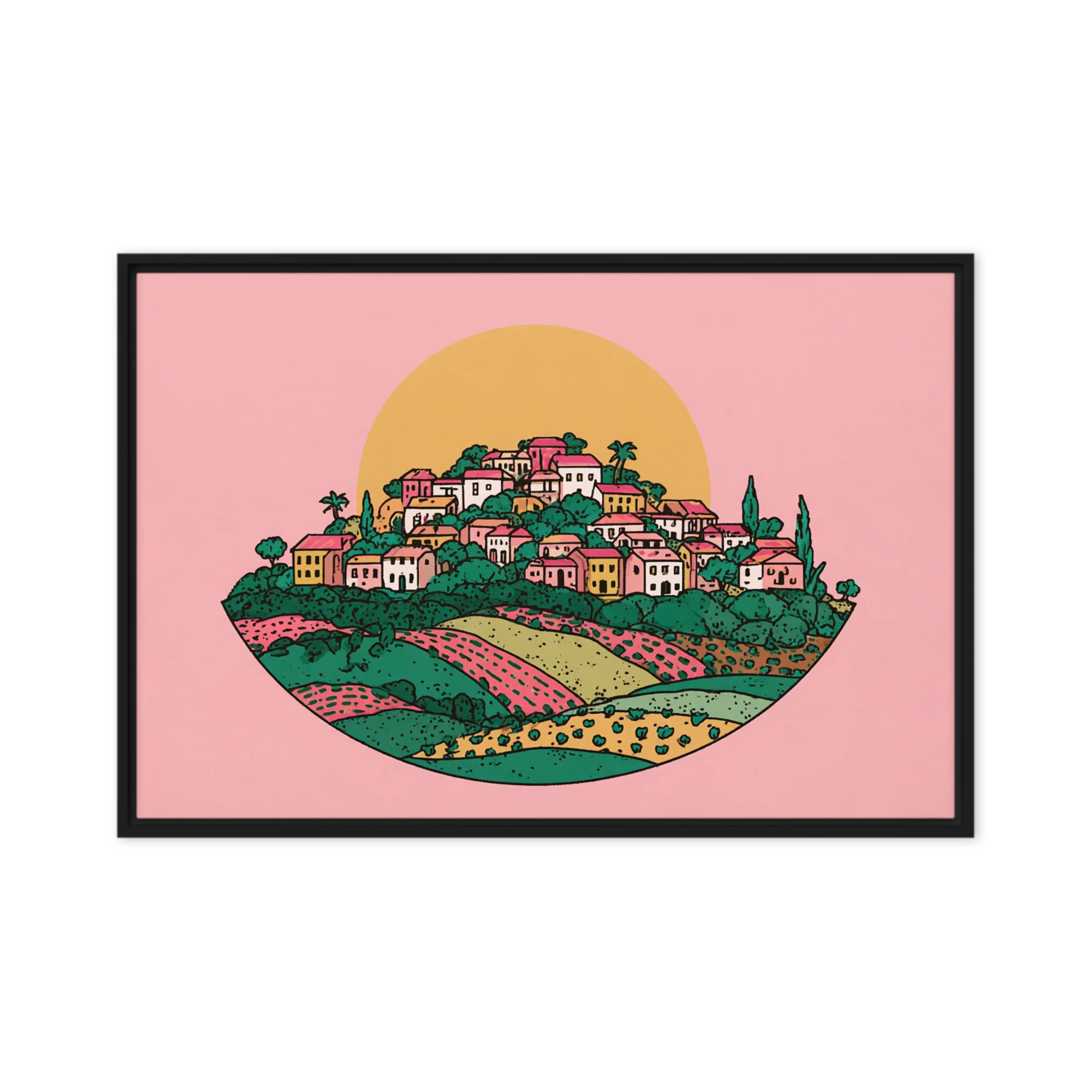 Tuscan Hillside Village | Art Print