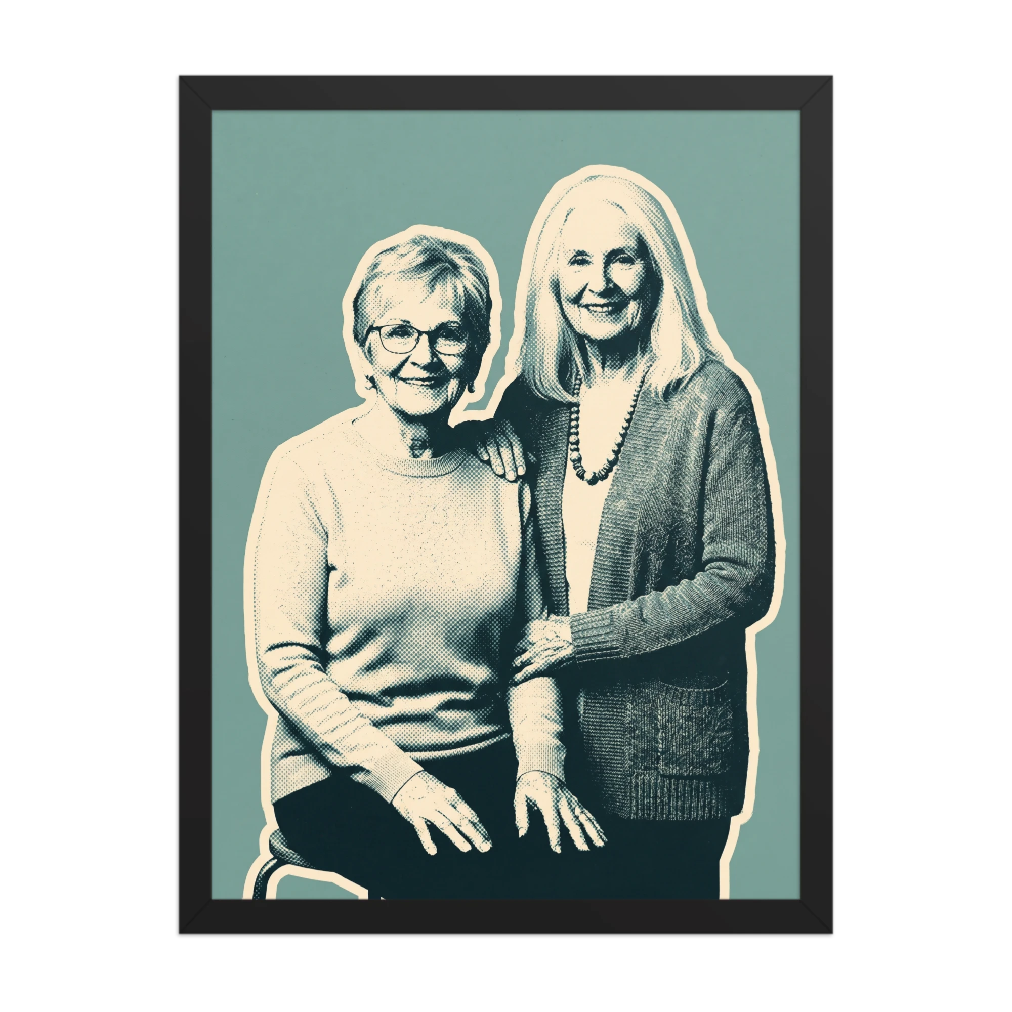 Duotone Screenprint Couple