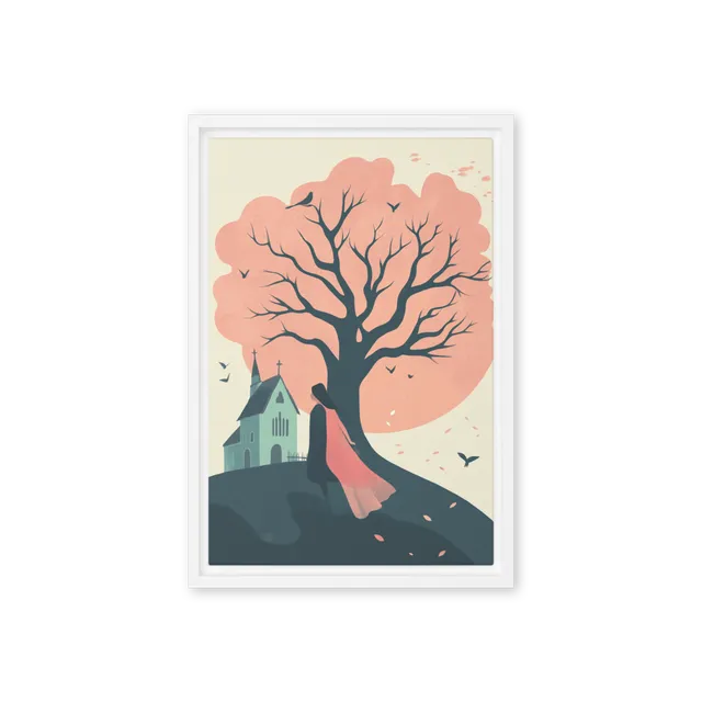 Solitary Tree, Distant Church | Art Print