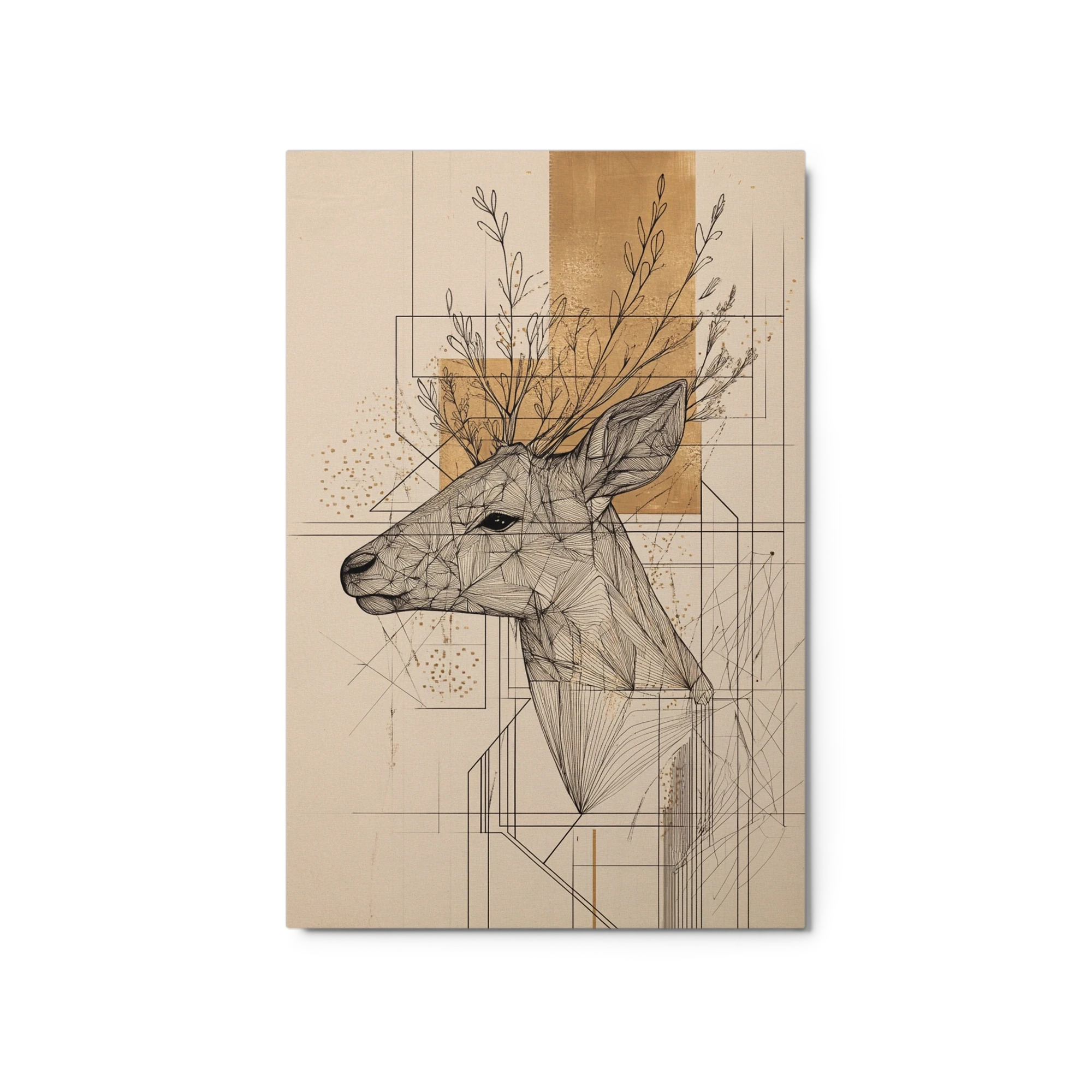 Deer in Geometric Botanicals