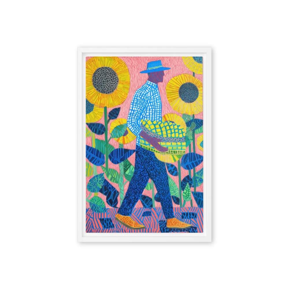 Walking Among Sunflowers | Art Print
