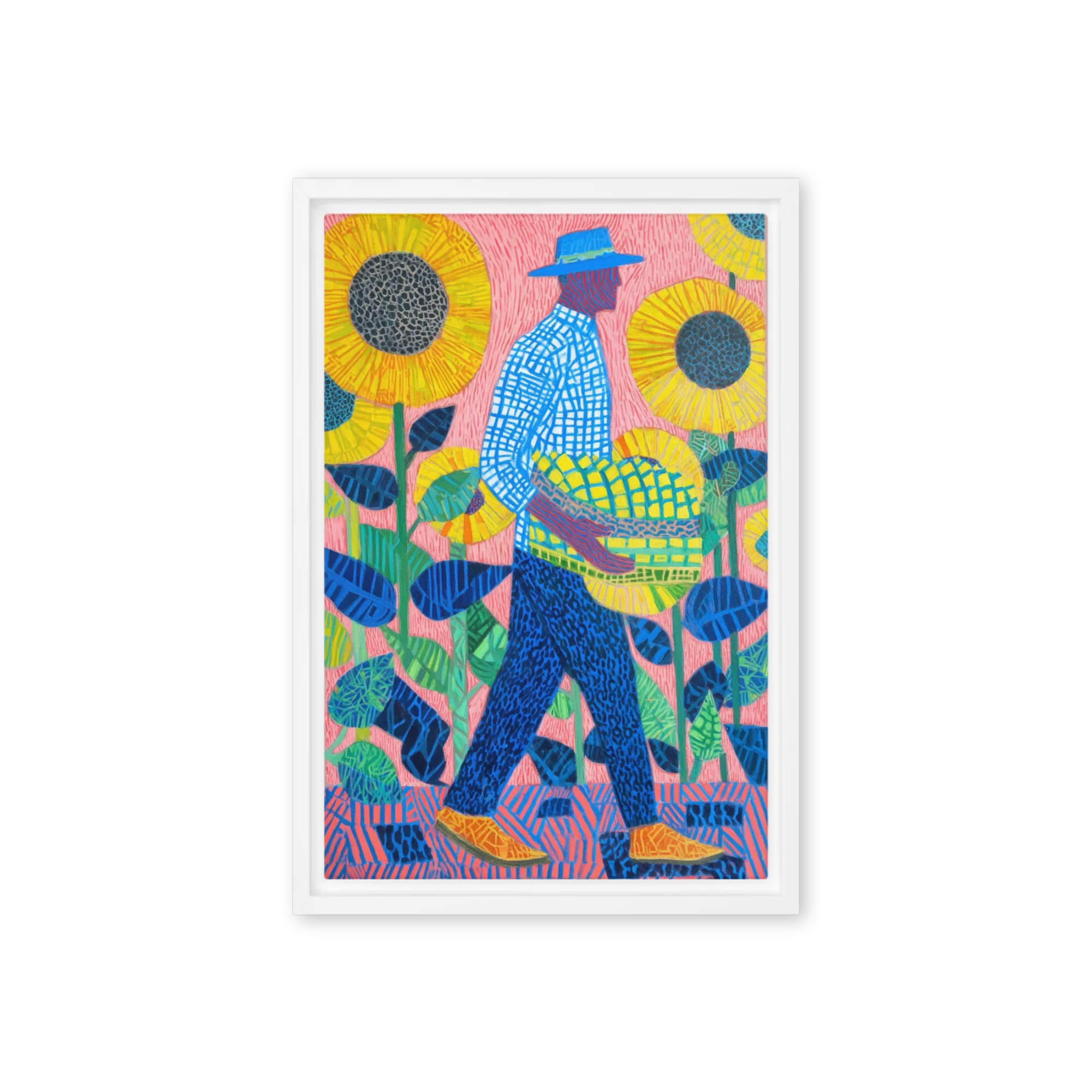 Walking Among Sunflowers | Art Print