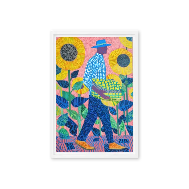 Walking Among Sunflowers | Art Print