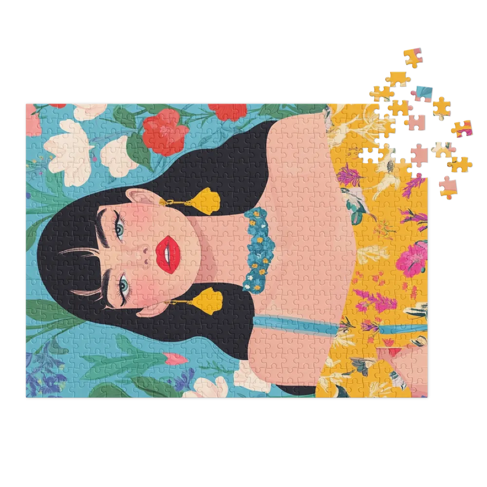 Floral Portrait Illustration