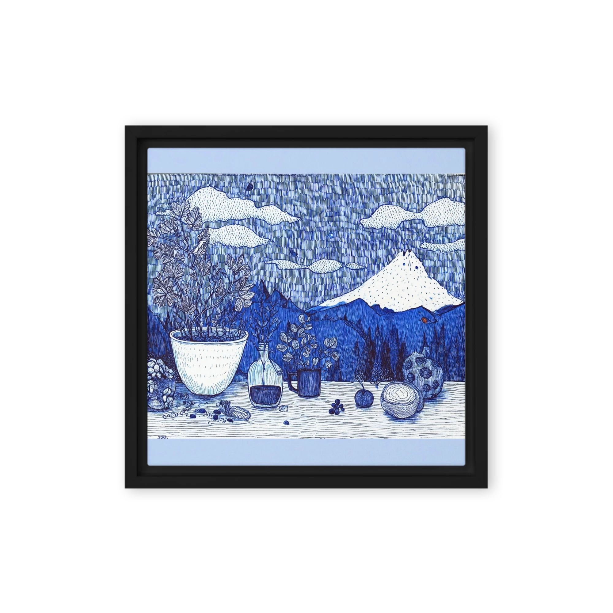 Blue Fuji Still Life | Art Print