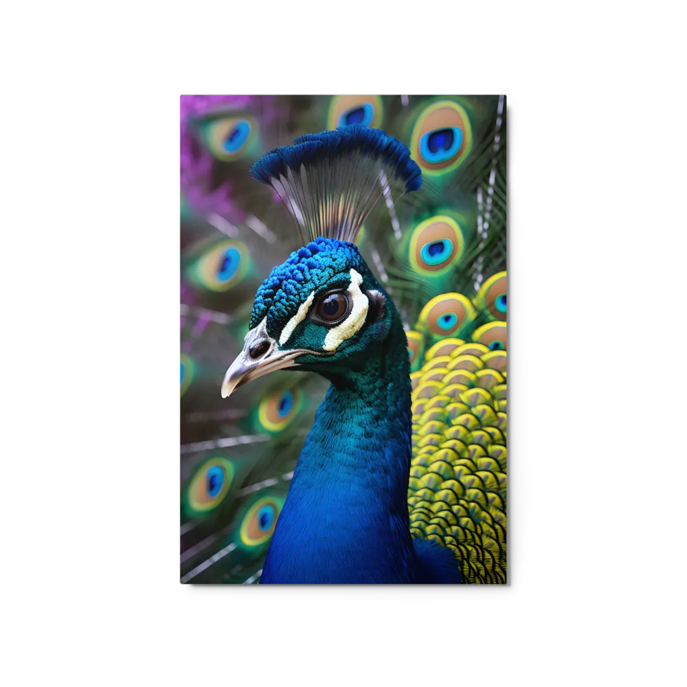 The Azure Peacock 
 Canvas with Brown Frame