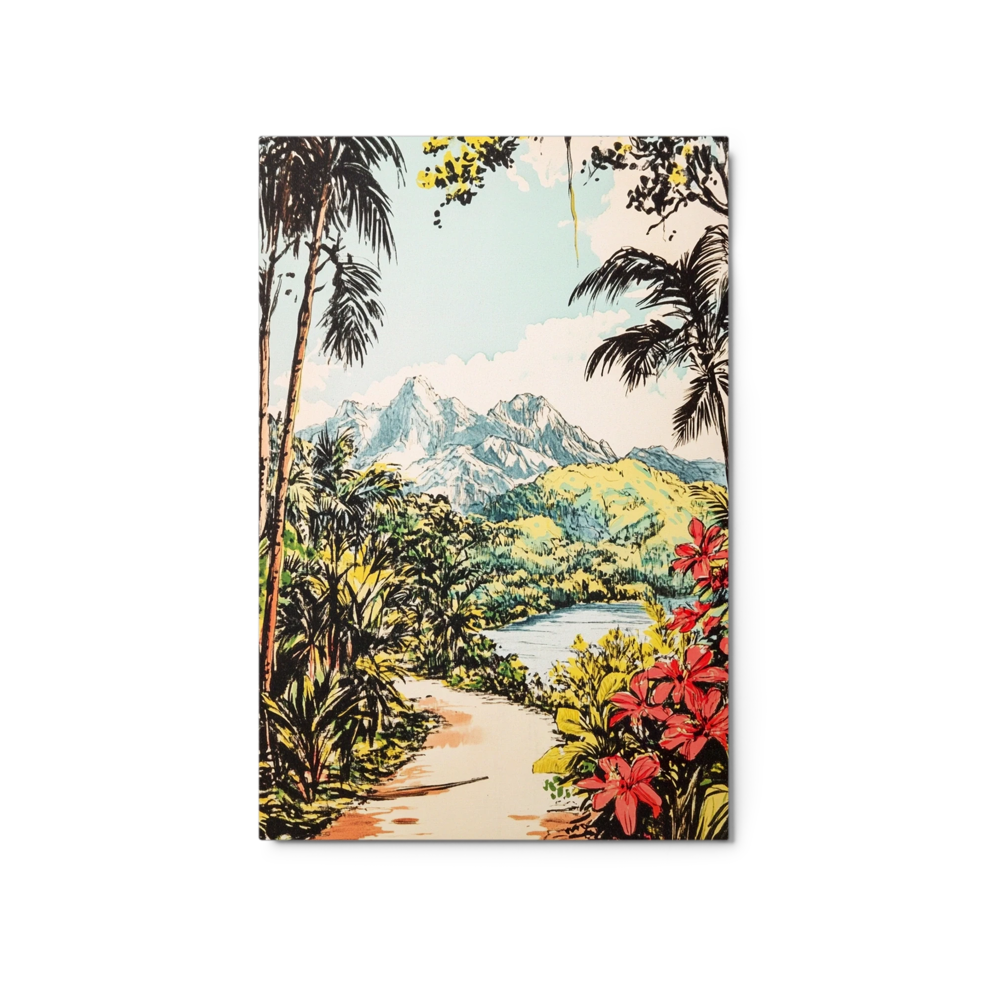 Tropical Landscape with Mountains