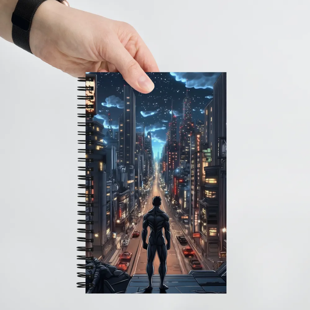 Guardian of the Neon Metropolis 
 Spiral Notebook | 140 pages