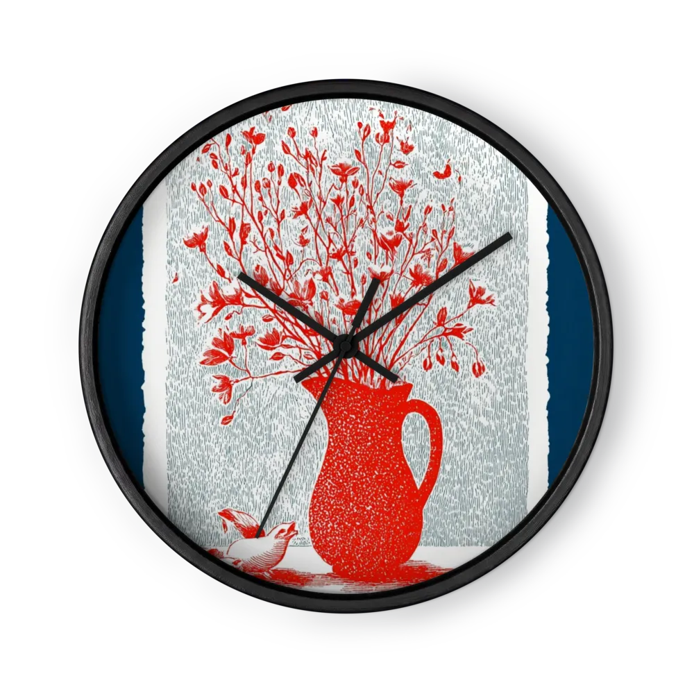Red Pitcher and Wildflowers