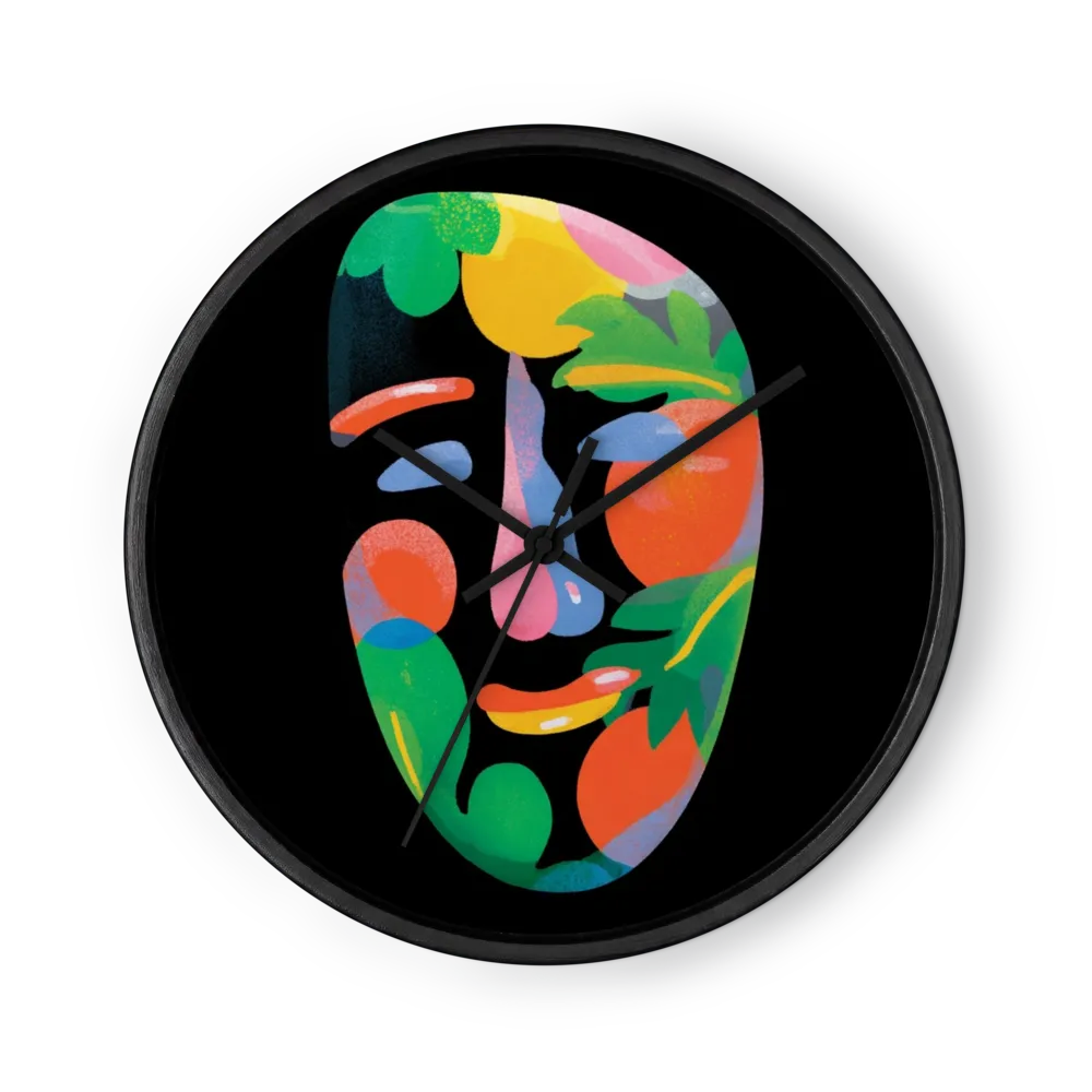 Botanical Mask | Wall Clock