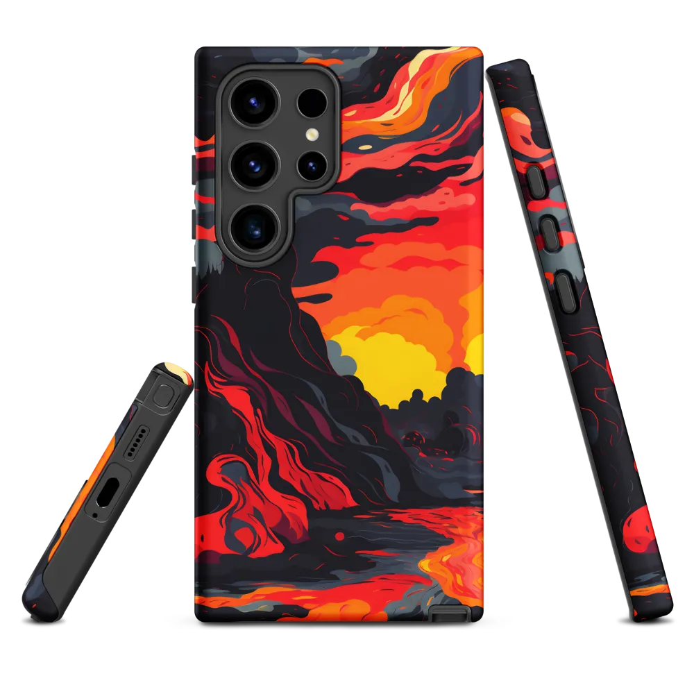 Surreal Landscape with Flowing River | Phone Case