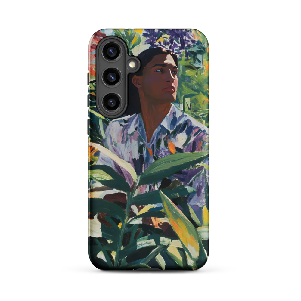 Woman in a Floral Setting | Phone Case