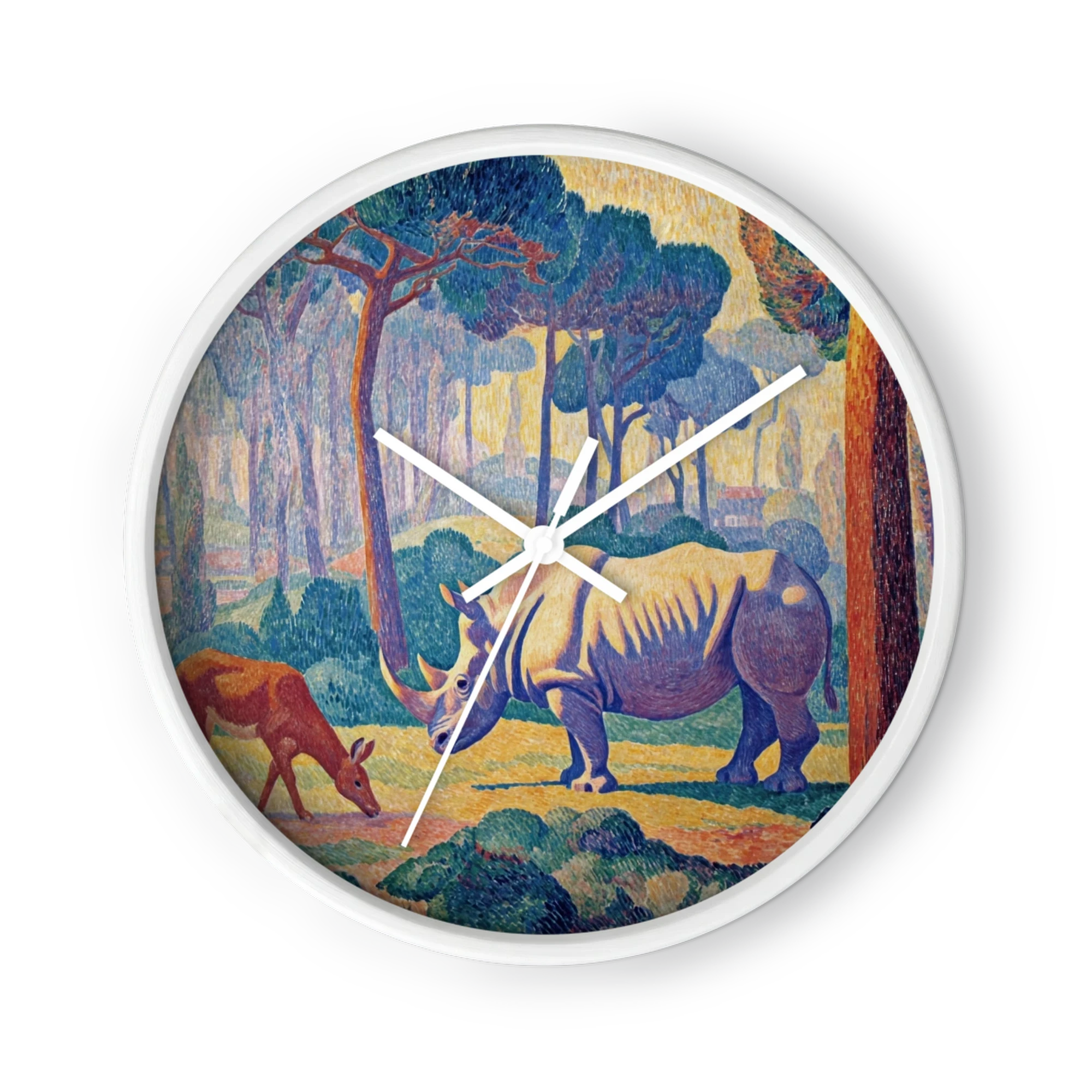 Rhinoceros in the Pointillist Forest
