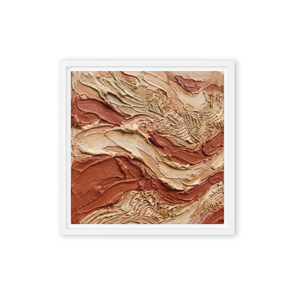Earthy Impasto Swirls | Art Print
