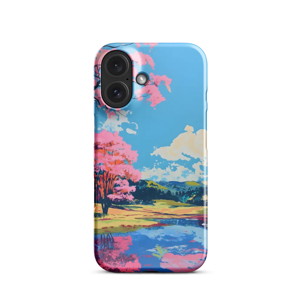 Cherry Blossom Lake Reflection 
 iPhone 12 Mini | Snap Case
