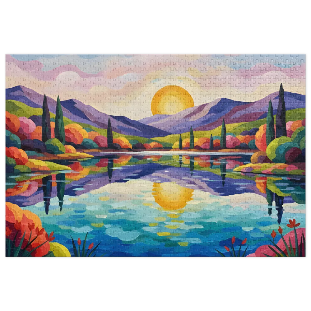 Vibrant Lake Reflection | Jigsaw Puzzles