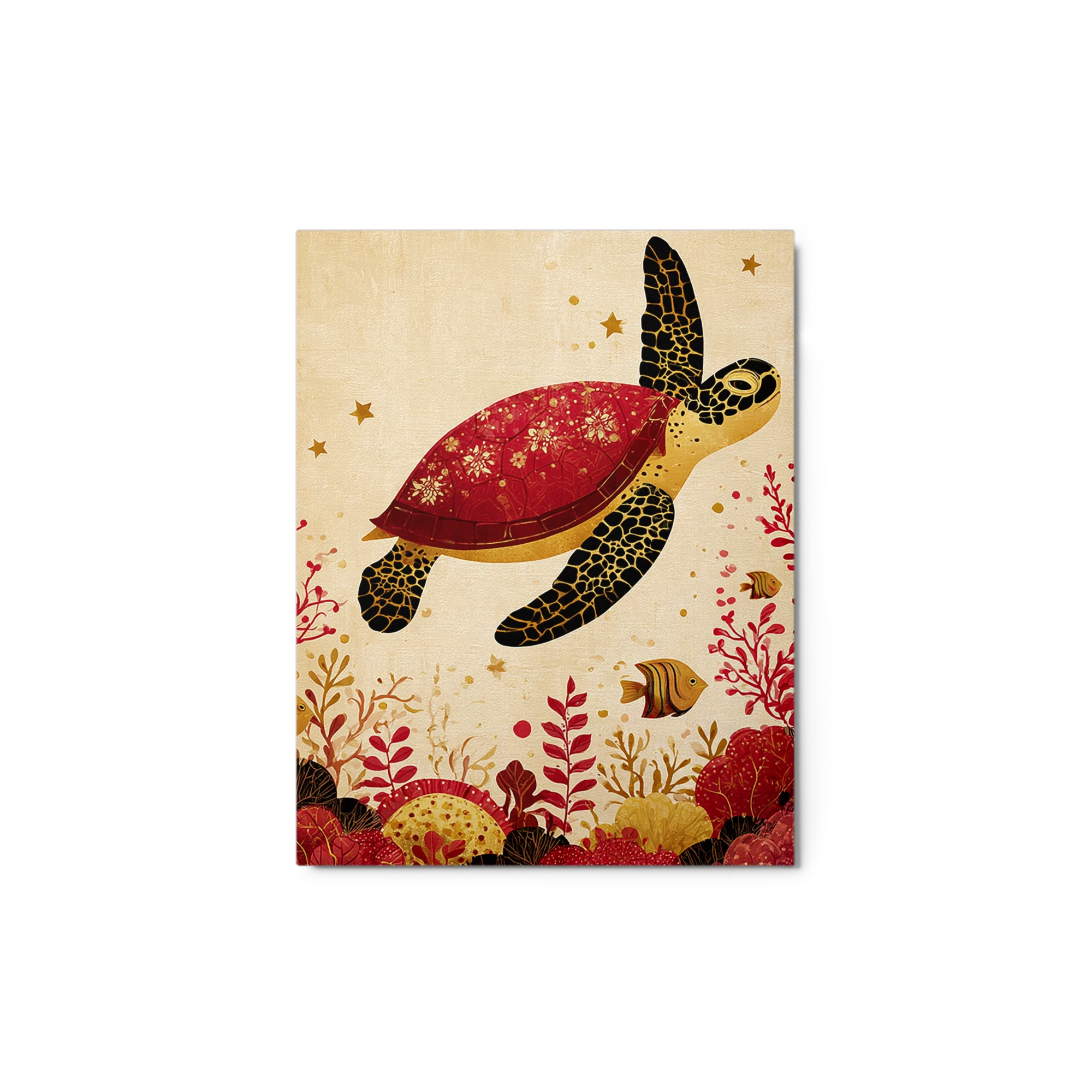 Red and Gold Sea Turtle