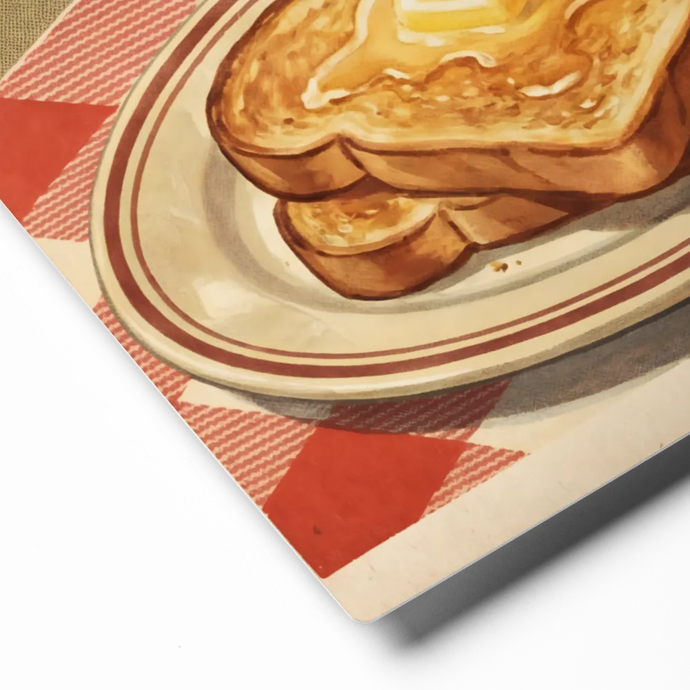Morning Toast 
 Paper Print With Black Frame & Mat | 18″x 24″