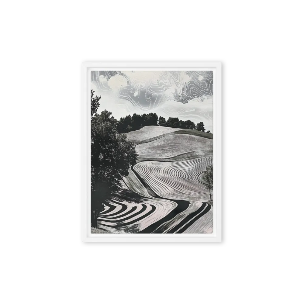 Undulating Contours 
 Canvas with Black Frame