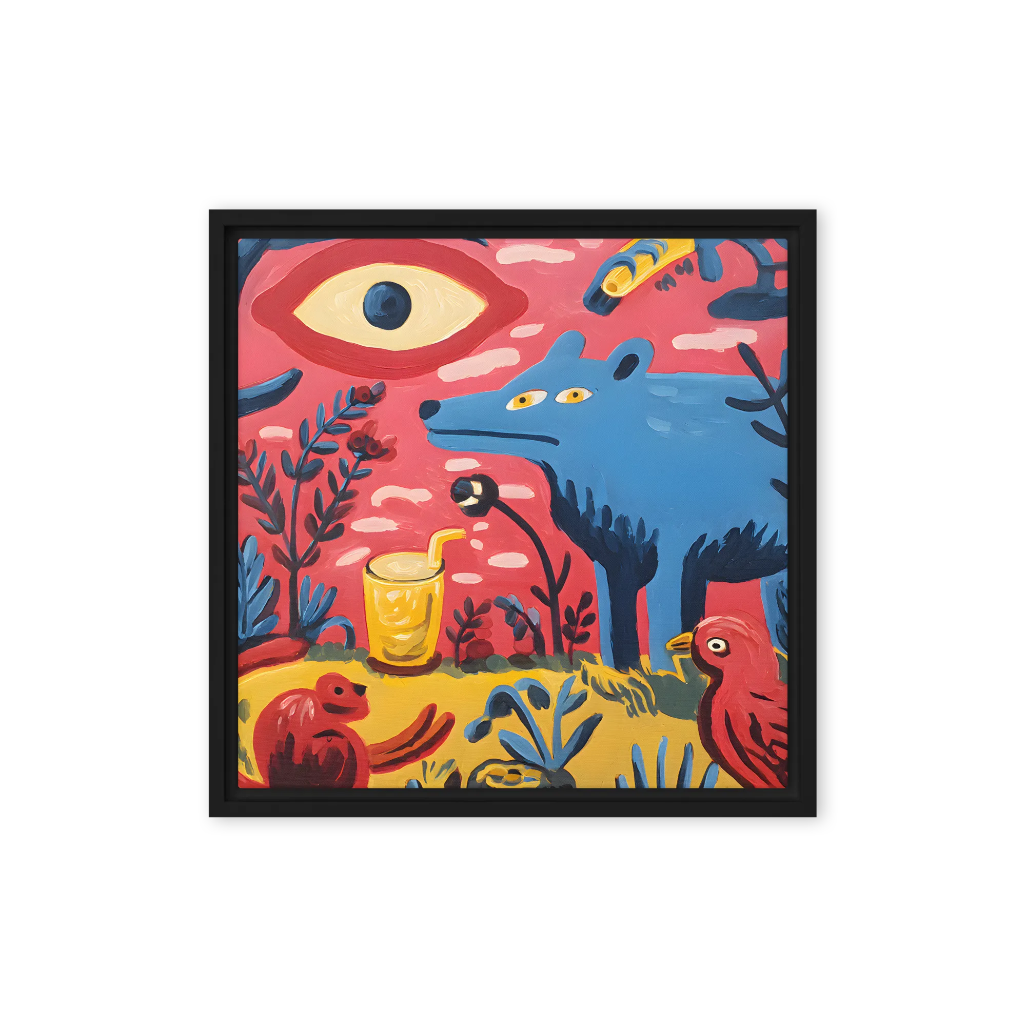 Whimsical Forest Dreams 
 Canvas with Brown Frame