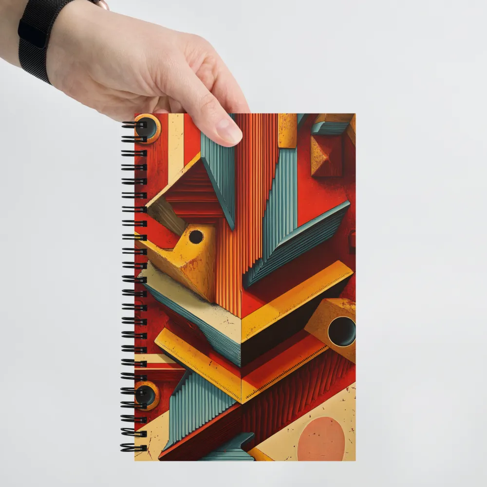 Brutalist Geometric Composition 
 Spiral Notebook | 140 pages