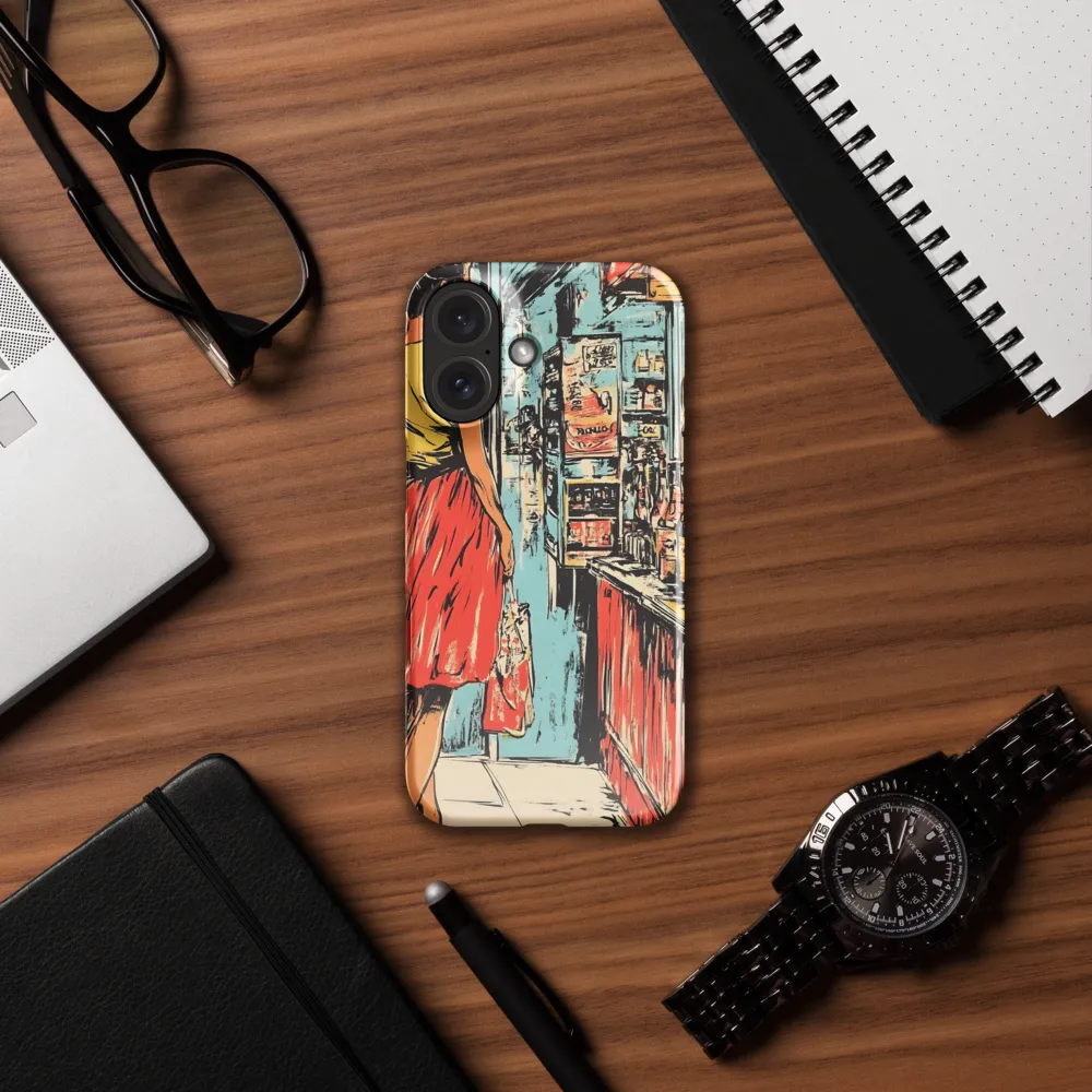 Retro Storefront Scene 
 iPhone 14 Pro | Tough Case