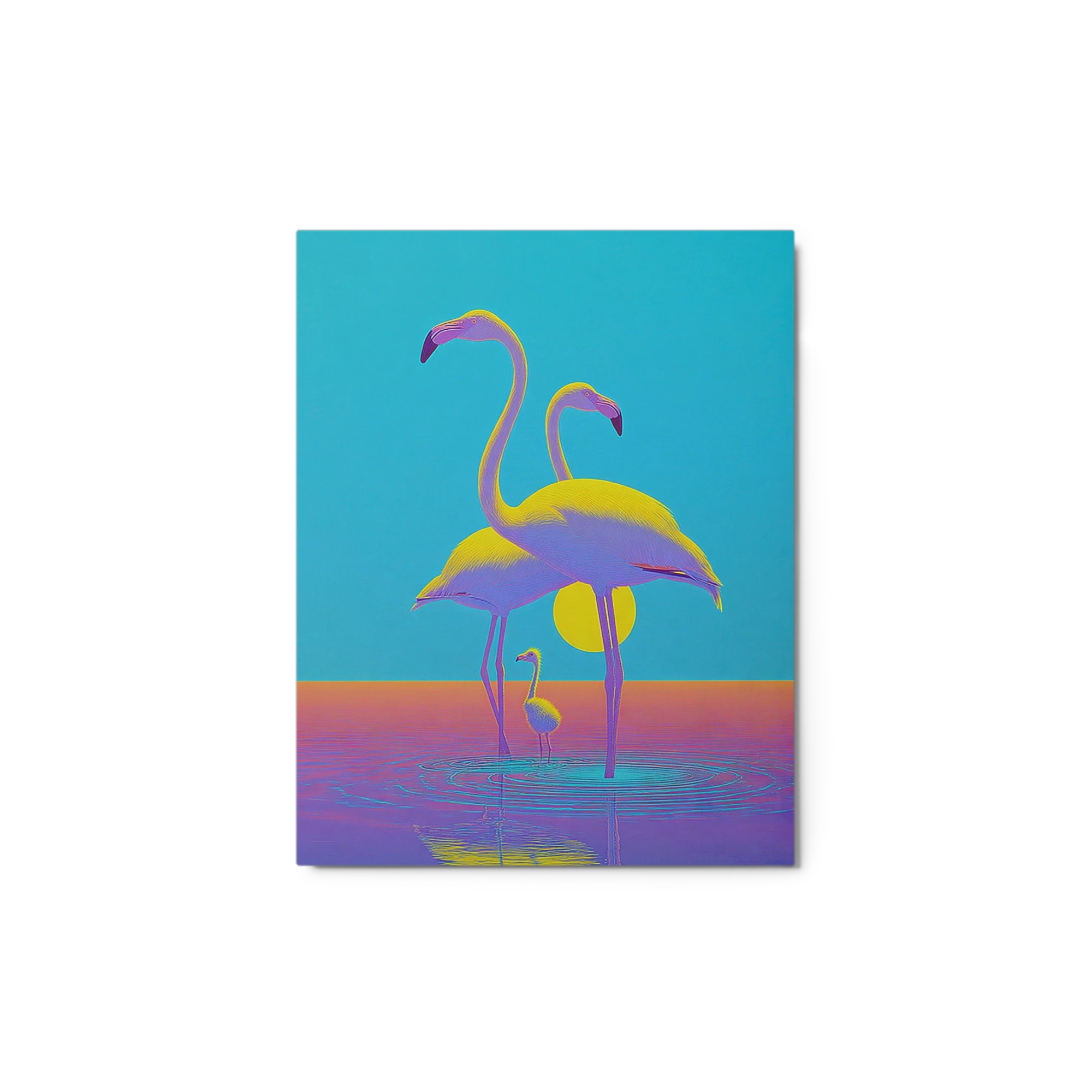 Neon Flamingo Sunset