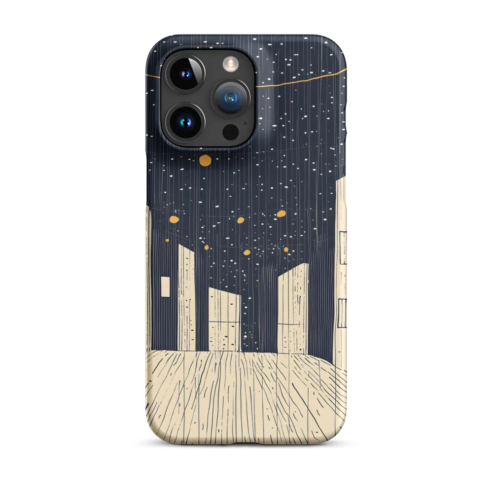 Minimalist Interior Night Scene with Lights | Phone Case