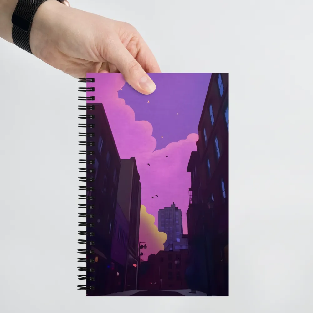 Neon City Twilight 
 Spiral Notebook | 140 pages