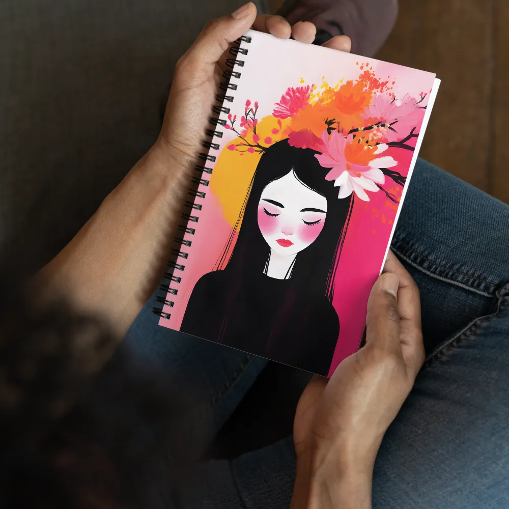 Floral Serenity Portrait 
 Spiral Notebook | 140 pages