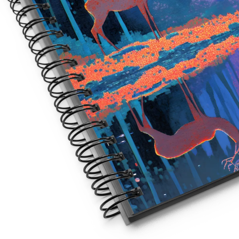 Neon Stag Reflection 
 Spiral Notebook | 140 pages
