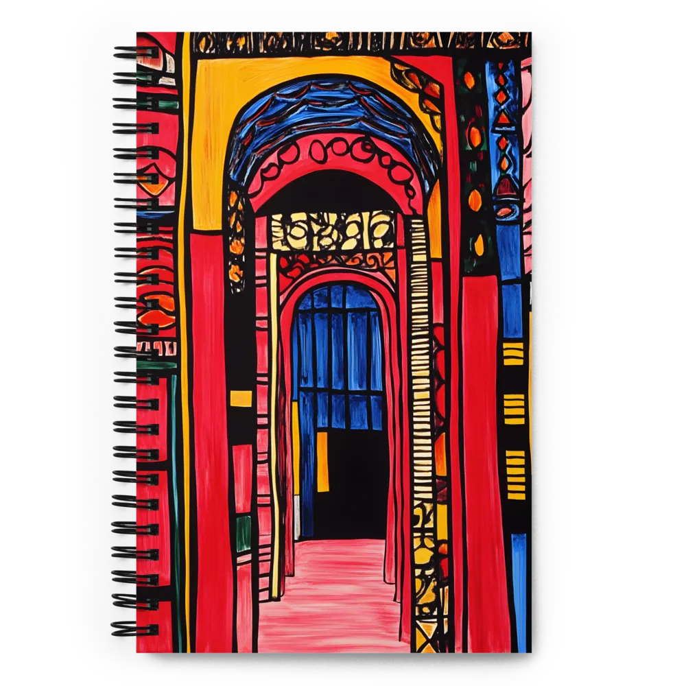 Vibrant Stained Archway 
 Spiral Notebook | 140 pages