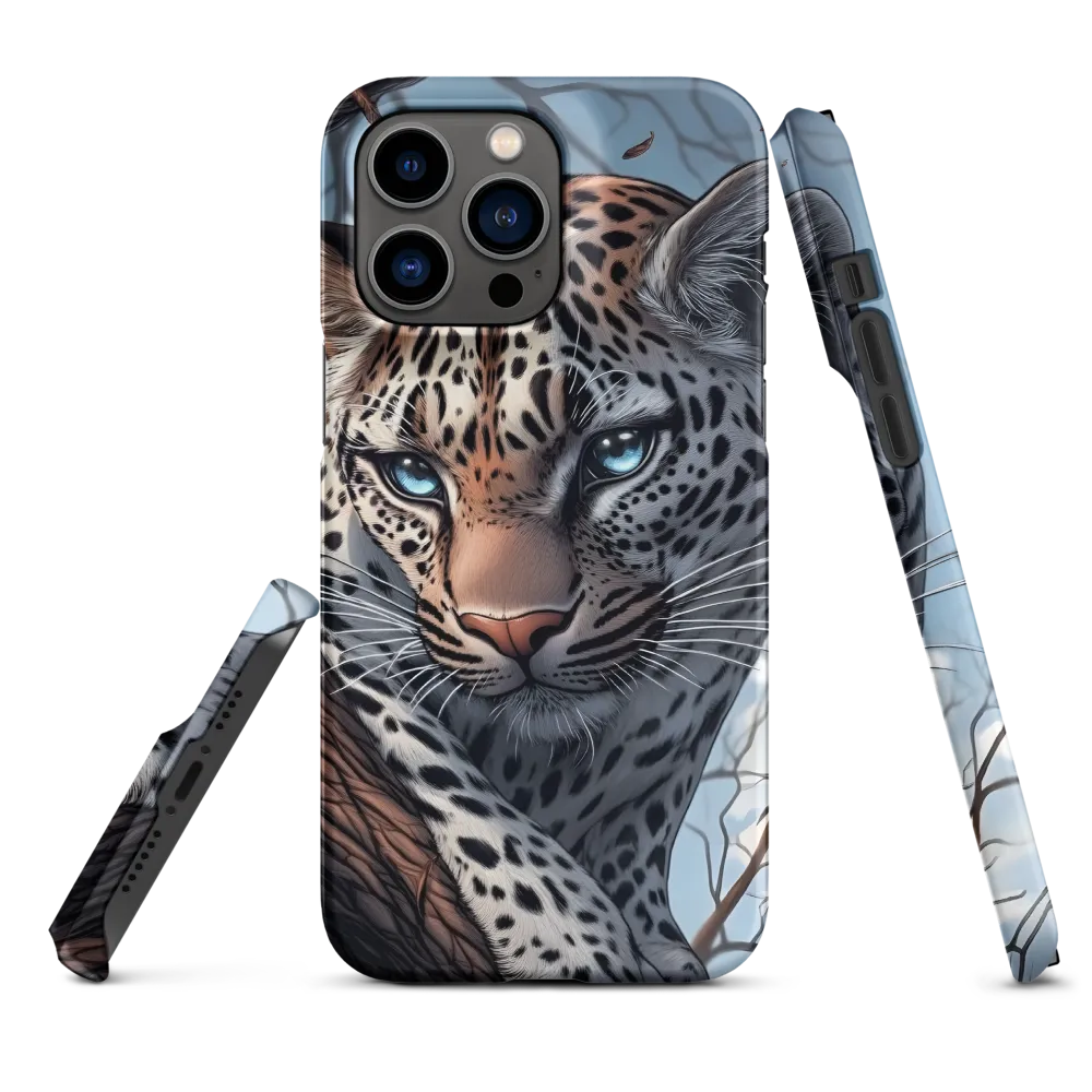 Leopard Illustration with Blue Eyes | Phone Case