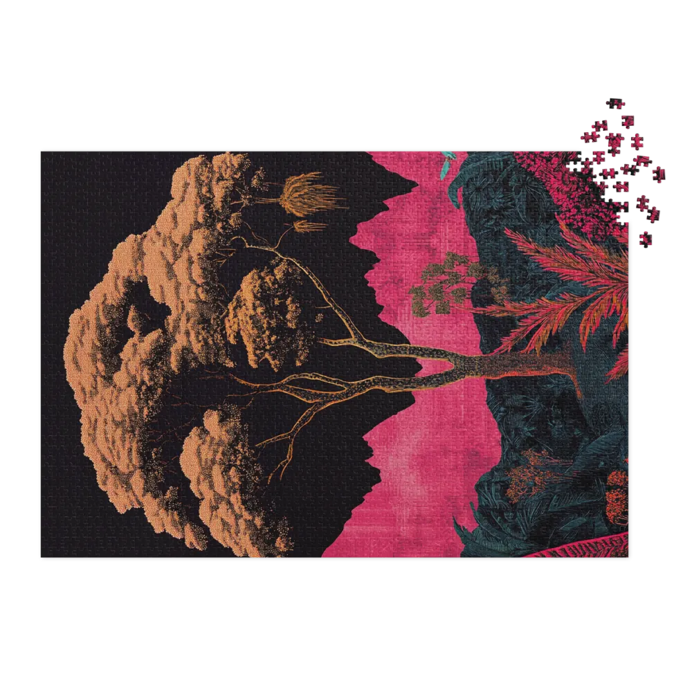 Night Jungle Canopy 
 Jigsaw Puzzle in Tin Box
