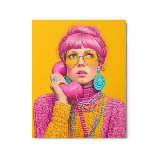Pink-Haired Caller | Art Print