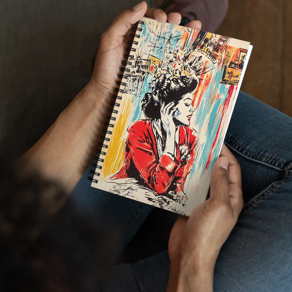 Melancholy Pop Art Portrait 
 Spiral Notebook | 140 pages