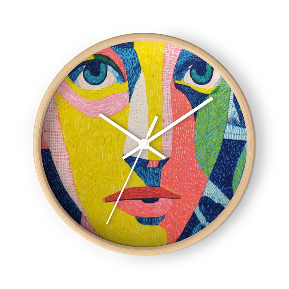 Colorful Expressionist Portrait | Wall Clock